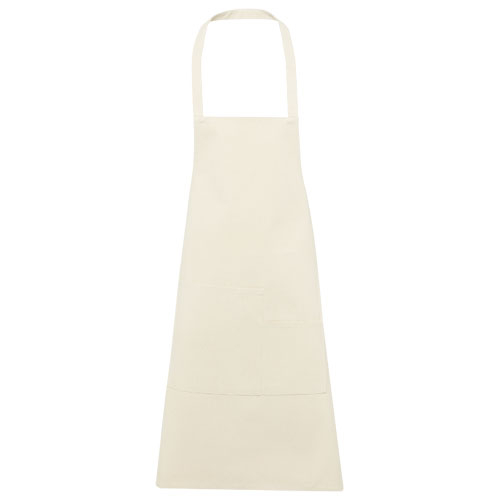 Tablier personnalisable en coton 280 g/m² Khana Blanc cassé